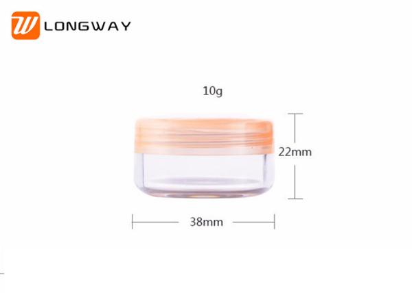 Plastic PS Cosmetic  Cream Jar 10g with PP Cap for cosmetic container