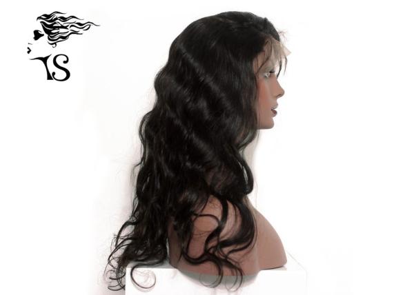 Kinky Straight Indian Remy Human Hair Lace Front Wigs For African American 130% Density