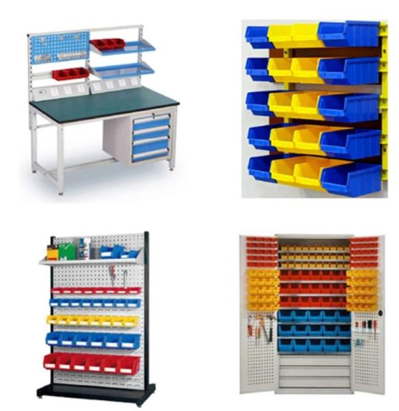 Small Parts Storage Solution Virgin Plastic PP Stack Hang Bins For Organizing Storage Boxes & Bins For Tool & Packaging Use