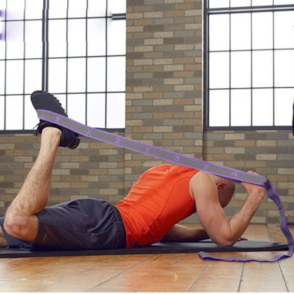 Custom Adjustable Long Polyester Latex Elastic  Exercise Resistance Bands for Latin Dance Fitness