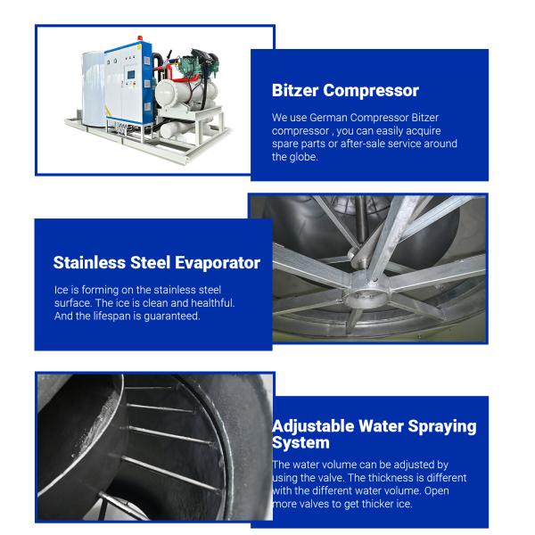 Промышленная стальная ледовая машина для производства льда рыболовная лодка морская вода ледовая машина для производства льда