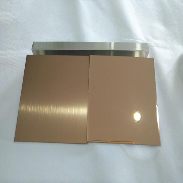 high quality rose gold mirror SS304 sheet decorative 4x8 stainless steel sheet 0.6-1.5mm thickness