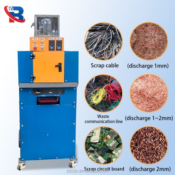Small Copper Wire Granulator 30~50 Kg/H Automatic Small Copper Rice Machine Waste Cable Recycling Equipment