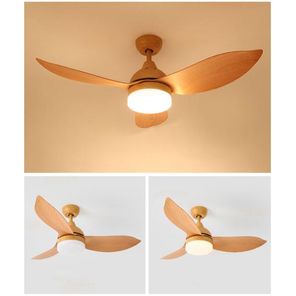 42 Inch Ceiling Fans 3 Blades wooden three colors remote control reative wood fan light(WH-CLL-14)