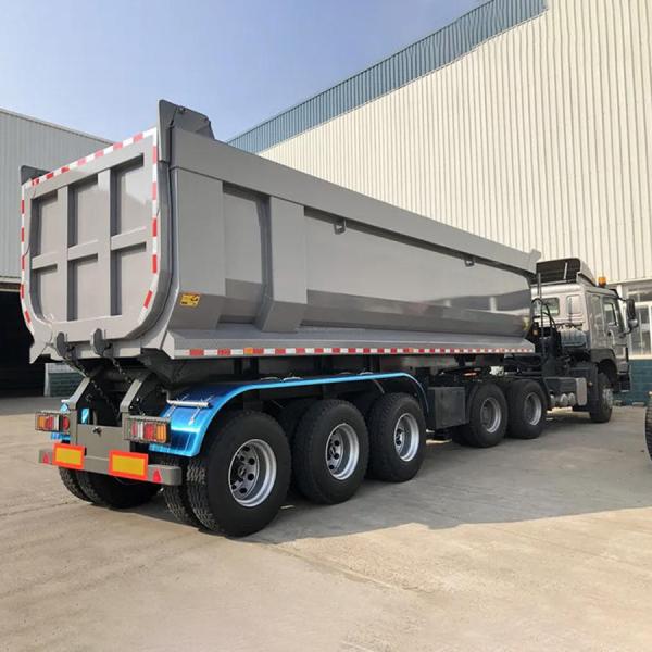 9t Grade ABS Anti-lock Braking System 3/4 Axle 35/40 Cbm Heavy Truck Dump Trailer