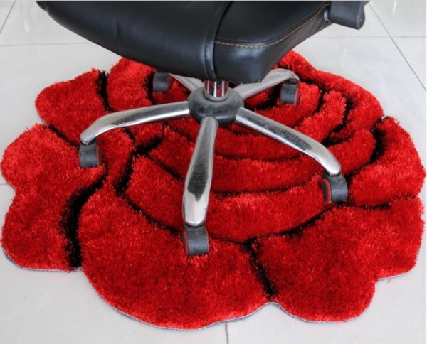 Romantic Rose 3D Polyester Shaggy Carpet Strench Yarn Mixed (3225)