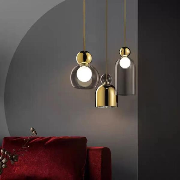 Glass Chandelier Ceiling Luxury Interior Led Design Modern Hanging Lamps Pendant Light