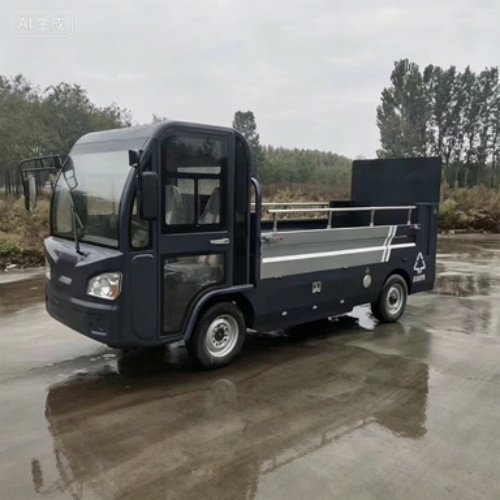 `Enclosed Cabin 8‑Bin Garbage Transport Truck With Tail Lift, Electric Sanitation Waste Collection Vehicle`