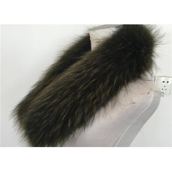 Respetuoso del medio ambiente verdad el abrigo auténtico 100% del mantón del cuello de la piel del mapache grande