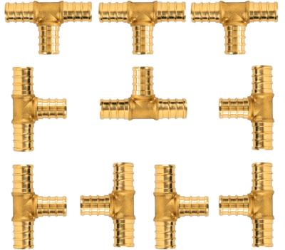Mangueira de bronze sem chumbo Barb da polegada de 1/2, encaixes farpados de bronze do T de T PEX