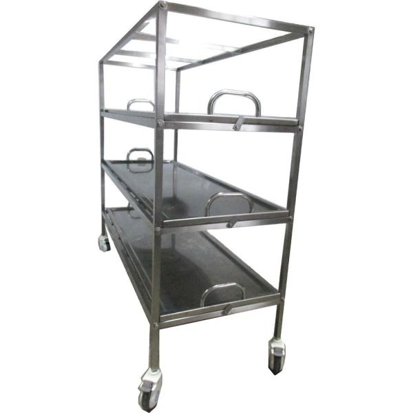 Stainless Steel 304/201 Morgue Equipment 3 12 Body Corpse Storage Rack body storage rack in metal Funeral home