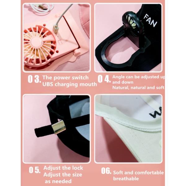 Wholesale Price Portable USB Charging Fan Hat Unisex Adjustable Summer Sports Baseball Hats UV Protect Visors Mini Cooler Fan