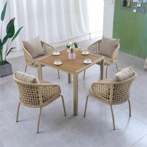 NO Folded Design Garden Outdoor Furniture Table and Chair Dining Set with Customized Color