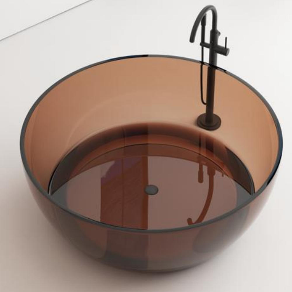 Designer Freestanding Sculptural Stone Resin Solid Surface Bathtub 1800mm For Modern Bathroom