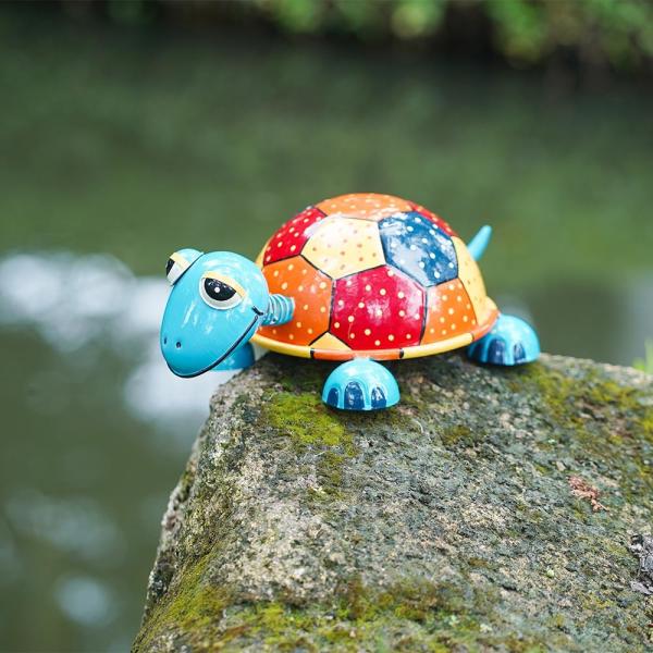 Gorgeous Metal Turtle Lawn Ornament Rustproof Metal Animal Ornament
