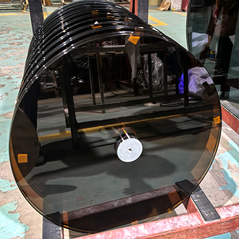 Black Glass Coffee Table Top Modern Home Furniture
