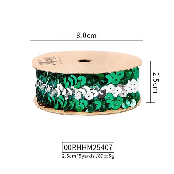 MSD 2.5cm Stretch Sequin Ribbon The Perfect Choice for Bling Bling Party Decoration
