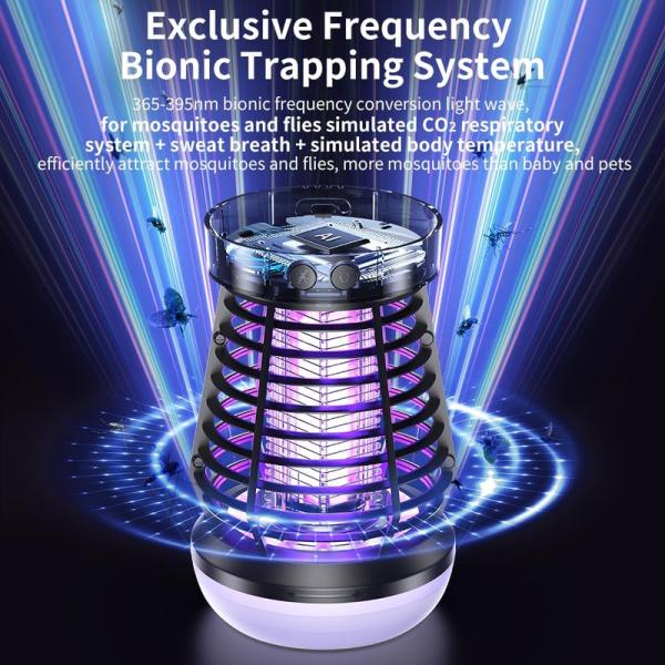 Multi-functional All in One Rechargeable Physical Starlight Mosquito Killer Lamp With Camping Light and SOS Emergency Light