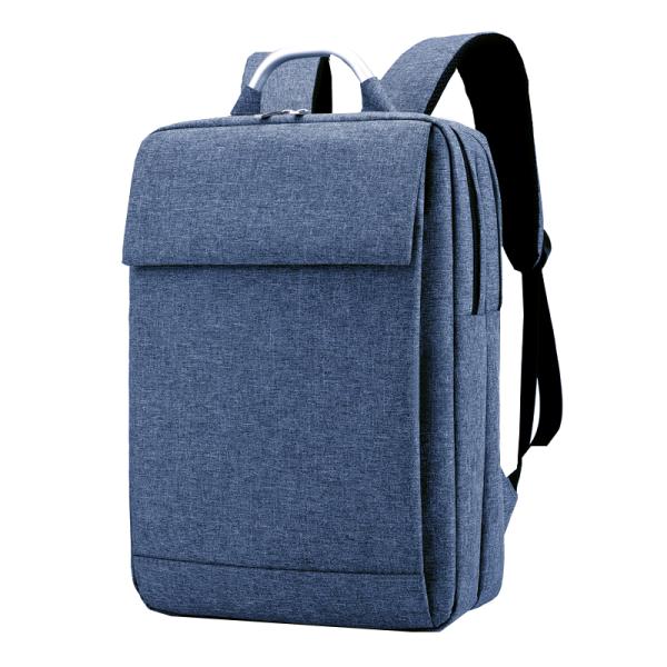 Sac à dos en tissu oxford unisexe avec volet avant poche multi-compartiments sac à dos pour ordinateur portable et poignée en aluminium