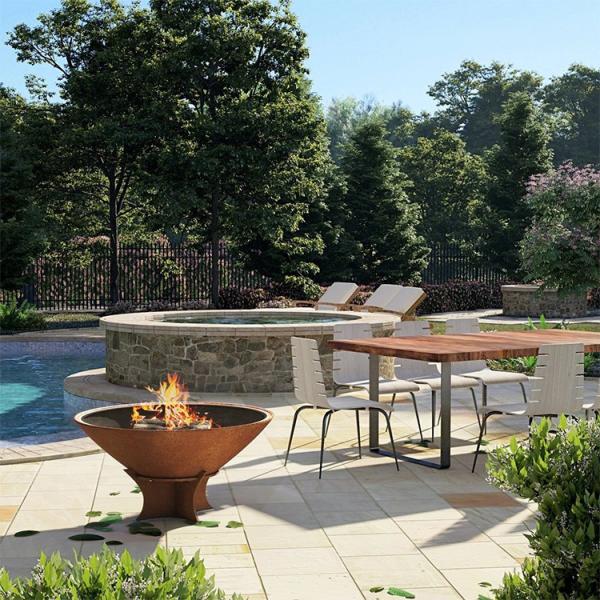 На открытом воздухе варя яма огня сада Corten изготовленного на заказ гриля барбекю шара огня стальная деревенская