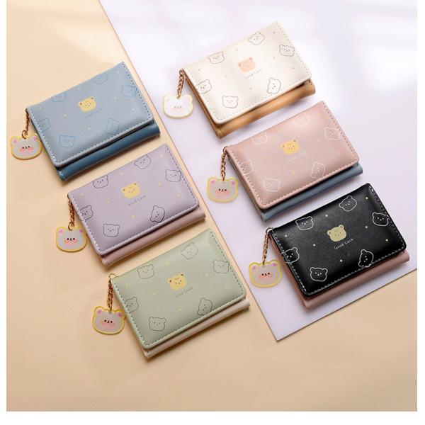Маленький кошелек дамы кошелек короткий стиль девушка студентка мода мультфильм монета кошелек оптом кошелек клип женский