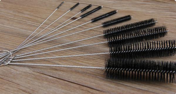 Shenzhen Soft bristle design long cleaning nylon tube brush， eco friendly suction tube cleaning brush