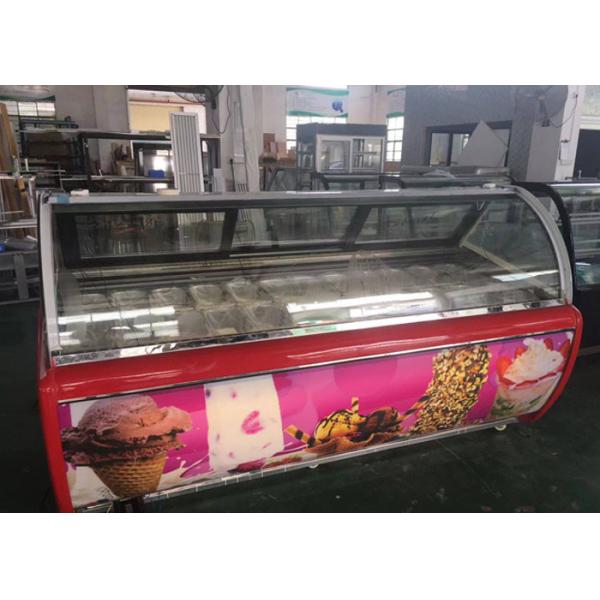 Escaparate comercial del bocado del congelador del gabinete del polo de la categoría alimenticia del congelador de la exhibición del helado del OEM