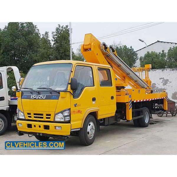 ISUZU N Series Truck Mounted Bucket Lift 16m Telescopic Boom with Crew Cab