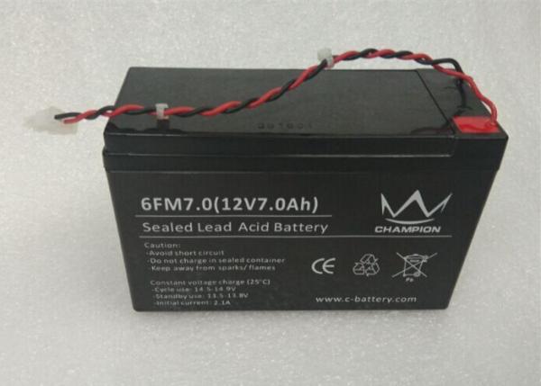 Bateria acidificada ao chumbo do gel solar da lâmpada, bateria profunda do gel do ciclo do terminal do fio 7Ah 12V