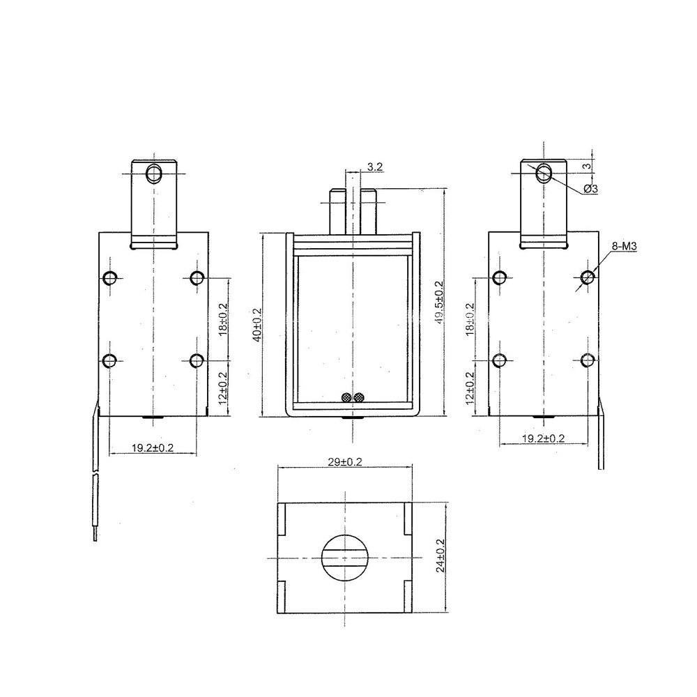 Соленоид U1040 DC24v пушпульный для пылесоса