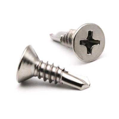 Cross Recess Flat Head Self Drilling Screws 410 Stainless Steel Phillips Drive Socket