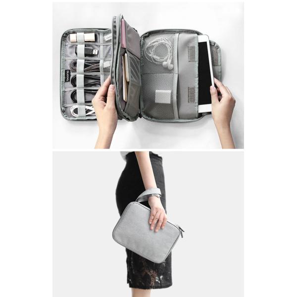 Double Layers Travel Gadget Organizer Electronics Accessories Carry Bag Digital Storage Bags