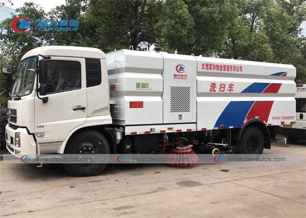 Caminhão de limpeza da vassoura do vácuo da estrada de Dongfeng Kingrun 15T