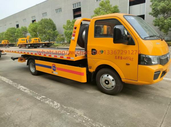 China Factory Customized DFAC DongFeng Diesel Small  Wrecker Towing Truck 4X2 3Ton Flatbed Platform Tow Truck Wrecker