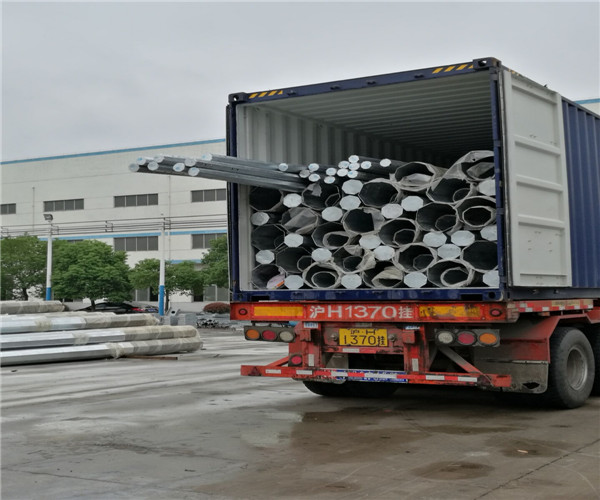 Q345 Steel Electrical Power Hot Dip Galvanized Octagonal Pole 11m With Holes