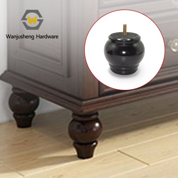 Solid Wood Gourd-footed Household Furniture Sofa Coffee Table Bed Wooden Legs