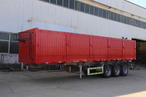3-Axle Van Semi-Trailer With No ABS Anti-lock Braking System And Fence Full Trailer
