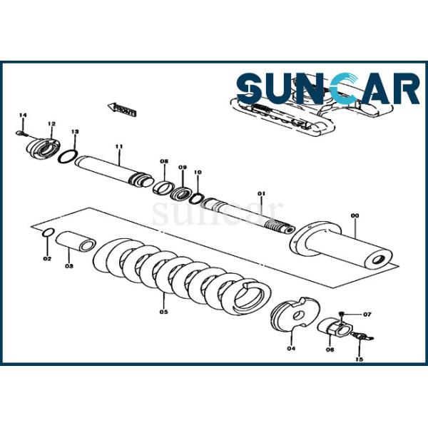 EX100-2 Excavator Track Oil Seal Kits 9092562 Hitachi Track Adjuster Cylinder Repair Kit