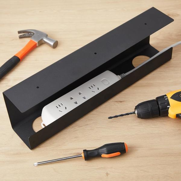 Carbon Steel Under Desk Cable Management Tray Mount Cord Wire Cable Tray for Desk