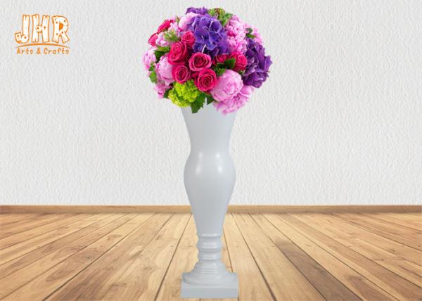 White Fiberglass Floor Vases Homewares Decorative Items Wedding Centerpiece Table Vases