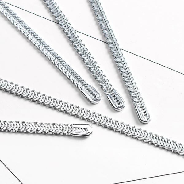 Silver 1.2mm Stainless Steel Corset Boning , Metal Spiral Boning For Corsets