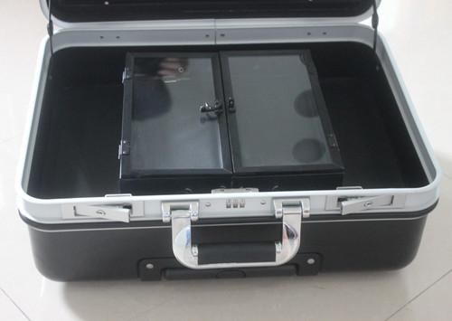Aluminum professional beauty make up case with light mirror wheel case