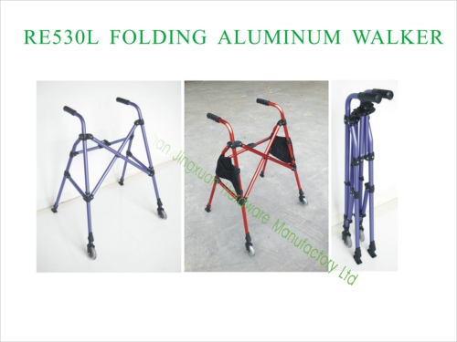 ALUMINUM FOLDING WALKER METRO TRAVEL WALKER