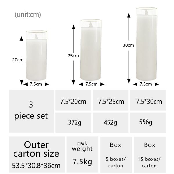 Flameless LED Pillar Candles Polished Flickering Battery Operated Candle For Home Decoration