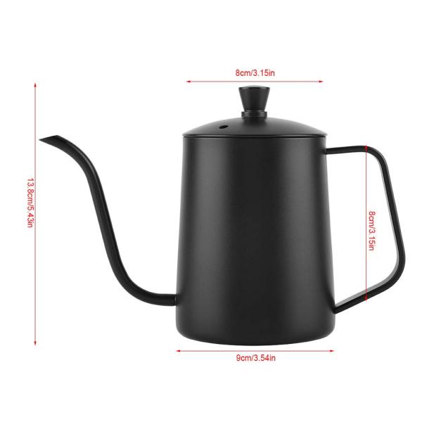 550ml Stainless Steel Coffee Potl Narrow Long Spout Kettle Contracted Style