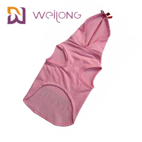 CVC Cotton Sweatshirt Fleece Keep Warm Pink Pet Hoodie Dogs / Cats