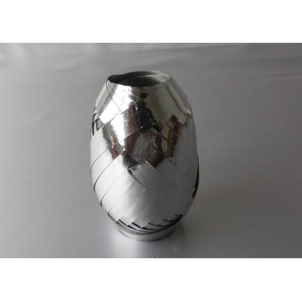Yellow Silver Blue Curling Ribbon Egg for wrapping , metallic poly ribbon Egg bow
