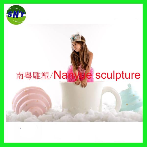 artificial statue icecream lovely cup item as statue in garden/ plaza/ shopping mall/photographer