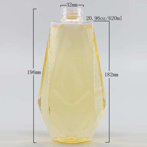 Ясные пластиковые бутылки насоса шампуня геля 600ml ливня