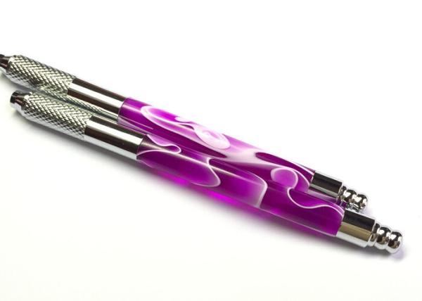 Purple Cosmetic Manual Tattoo Pen for Permanent Eyebrow Makeup , Appearance Design